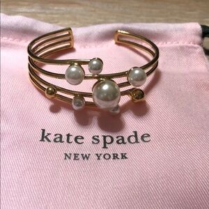 Kate Spade Gold and Pearl Cuff Bracelet